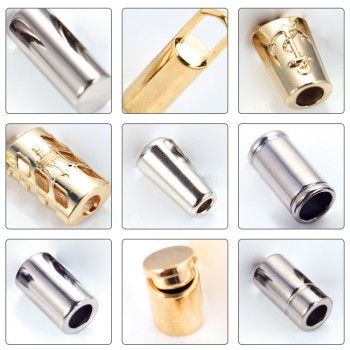 Bronze/Rose Gold/Glossy black/Gold/White/Platinum/Matte black-Alloy End Stopper